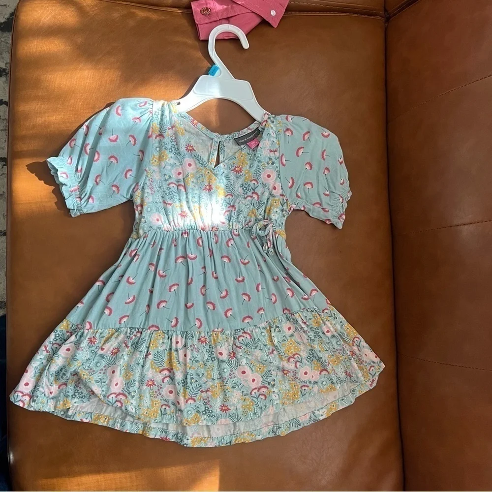 Vince Camuto Baby Toddler Girl 2 Piece Set Pink Jacket Floral Dress Sz 18M